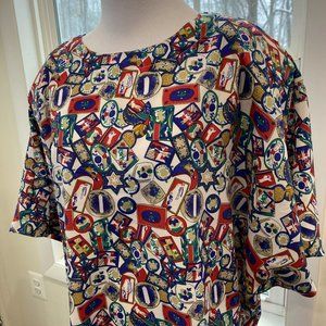 womens 3x top short sleeve light weight Nicola Blouse